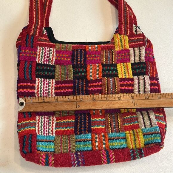 Patch Work Striped Guatemala Fabric Cotton New Handmade Huipil - Picture 3 of 7